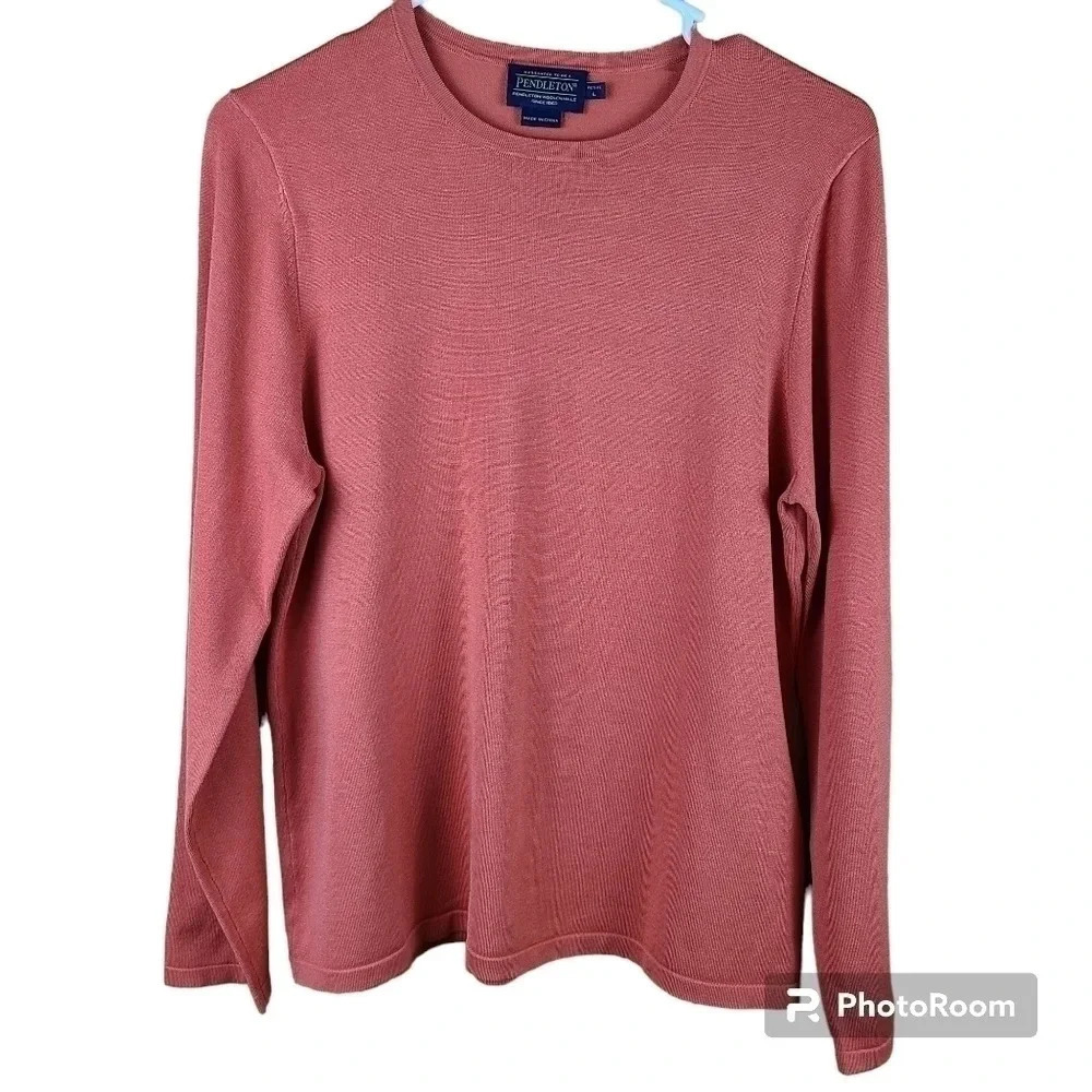 Pendleton women's burnt orange long sleeve sweater